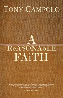 A Reasonable Faith, Tony Campolo A Reasonable Faith, Tony Campolo